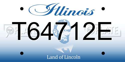 T64712E Illinois License Plate