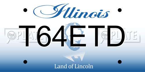 T64ETD Illinois License Plate