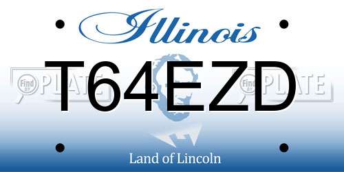 T64EZD Illinois License Plate