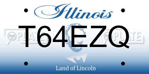 T64EZQ Illinois License Plate