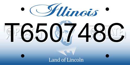 T650748C Illinois License Plate