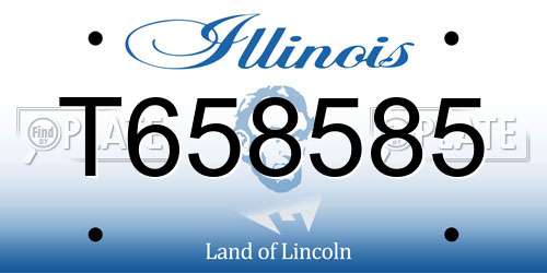 T658585 Illinois License Plate