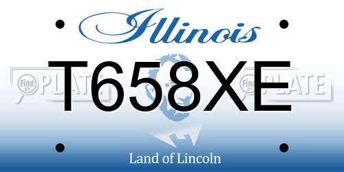 T658XE Illinois License Plate