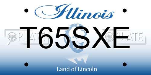T65SXE Illinois License Plate
