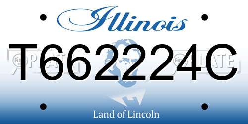 T662224C Illinois License Plate