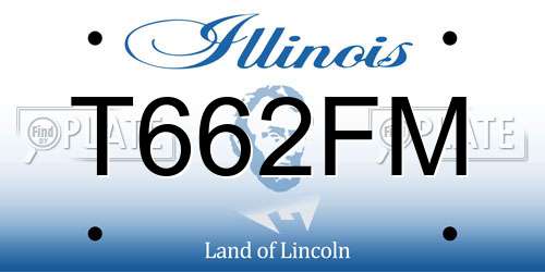 T662FM Illinois License Plate