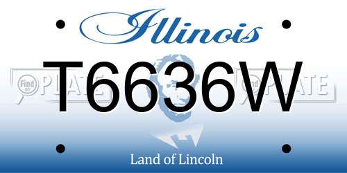 T6636W Illinois License Plate