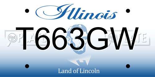T663GW Illinois License Plate