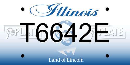 T6642E Illinois License Plate