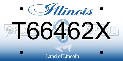 T66462X Illinois License Plate