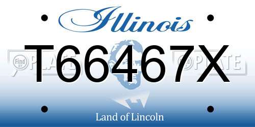 T66467X Illinois License Plate
