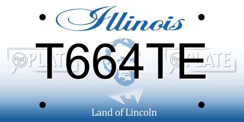 T664TE Illinois License Plate