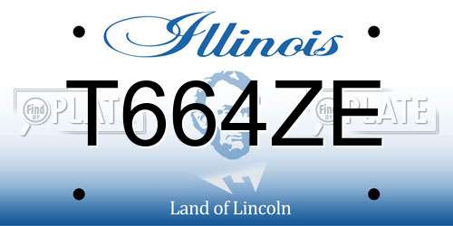 T664ZE Illinois License Plate