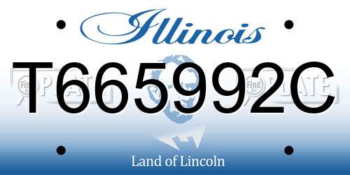 T665992C Illinois License Plate