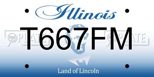 T667FM Illinois License Plate