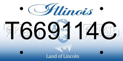 T669114C Illinois License Plate
