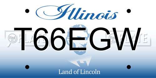T66EGW Illinois License Plate