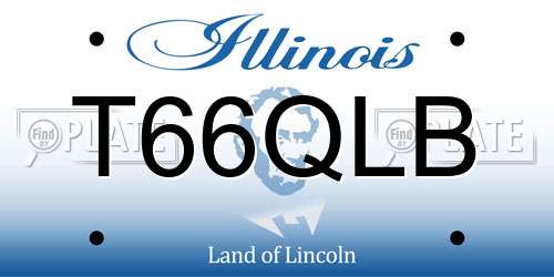 T66QLB Illinois License Plate