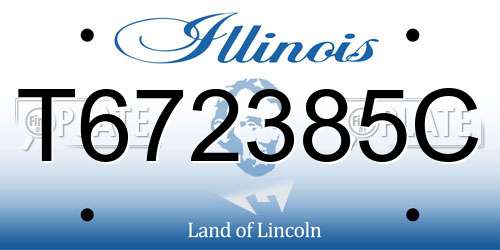 T672385C Illinois License Plate