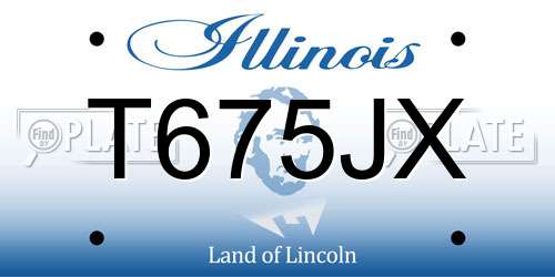 T675JX Illinois License Plate