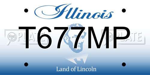 T677MP Illinois License Plate