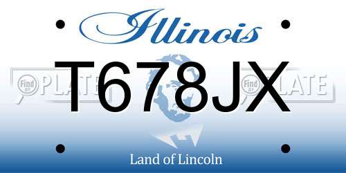 T678JX Illinois License Plate