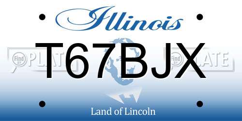T67BJX Illinois License Plate