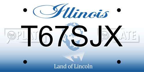 T67SJX Illinois License Plate