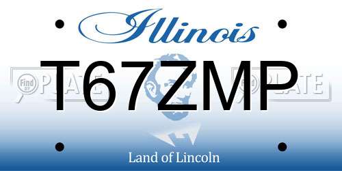 T67ZMP Illinois License Plate