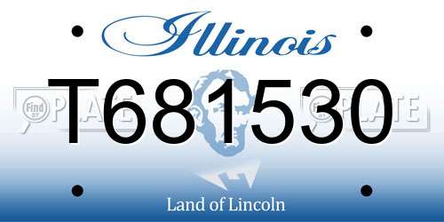 T681530 Illinois License Plate