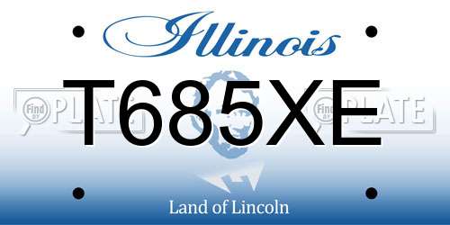 T685XE Illinois License Plate