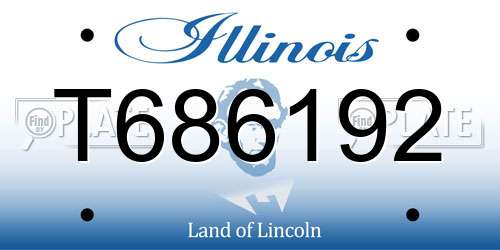 T686192 Illinois License Plate