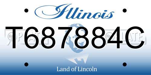 T687884C Illinois License Plate