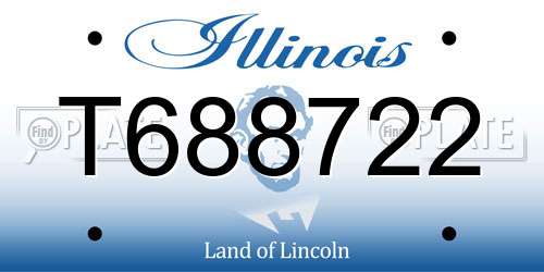 T688722 Illinois License Plate
