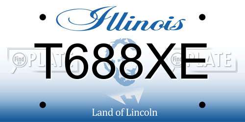 T688XE Illinois License Plate