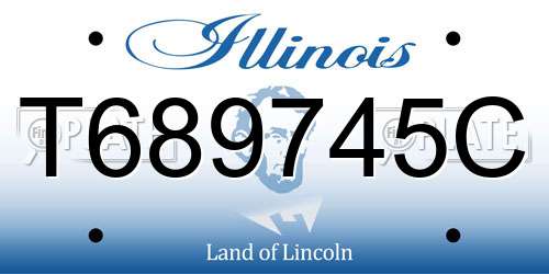 T689745C Illinois License Plate