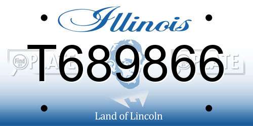 T689866 Illinois License Plate