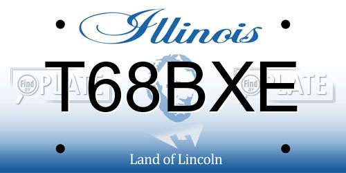 T68BXE Illinois License Plate
