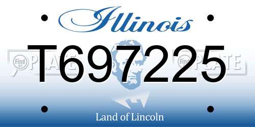 T697225 Illinois License Plate