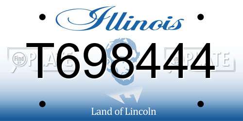 T698444 Illinois License Plate