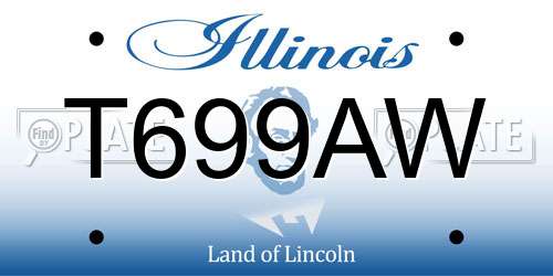 T699AW Illinois License Plate
