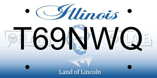 T69NWQ Illinois License Plate