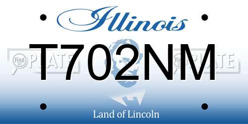 T702NM Illinois License Plate