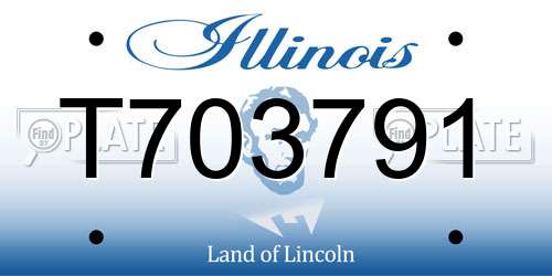 T703791 Illinois License Plate
