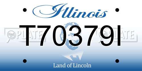 T70379I Illinois License Plate