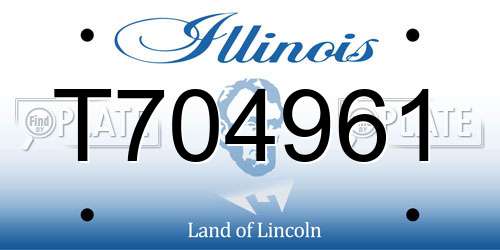 T704961 Illinois License Plate