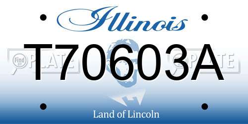 T70603A Illinois License Plate