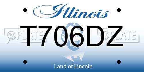 T706DZ Illinois License Plate