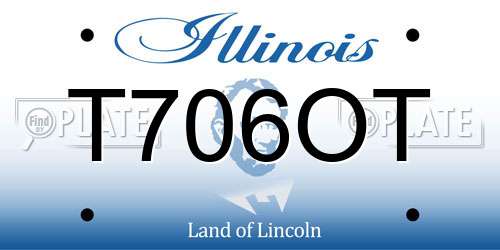 T706OT Illinois License Plate