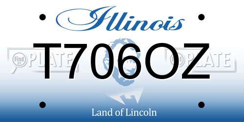 T706OZ Illinois License Plate